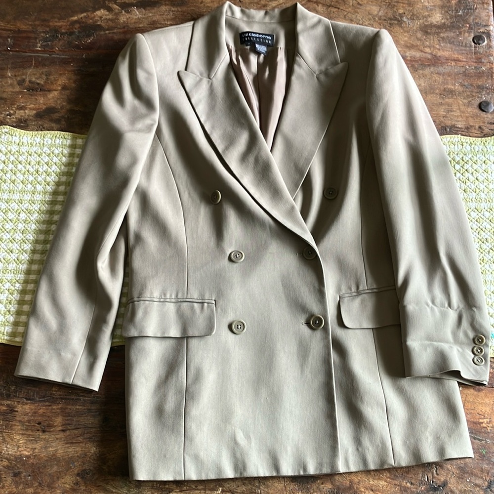 90s Silk Gorgeous Double Breasted Long Blazer